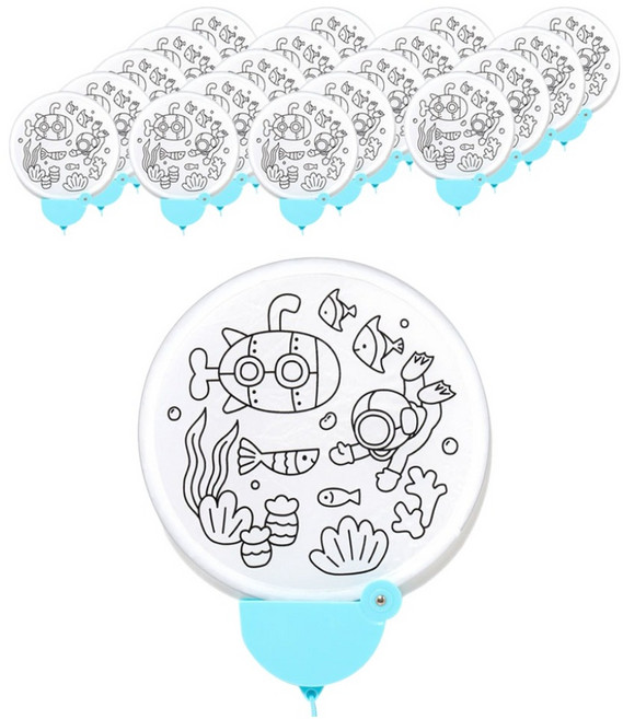 민화샵 원터치 부채 꾸미기, 잠수함, 20개