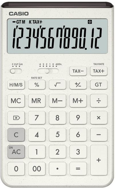 카시오 예쁜 디자인 계산기 comfy JT-200T, 오프화이트, 1개