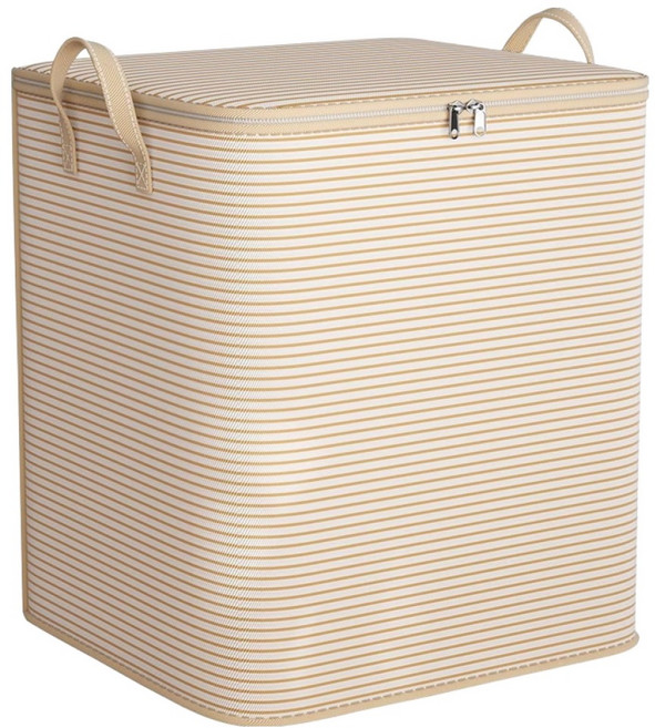 에브링 대용량 옷 이불 부직포 수납정리함, 커피색, 1개