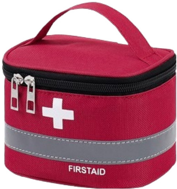 한봄누리 휴대용 구급 파우치 여행용 약가방, 1개