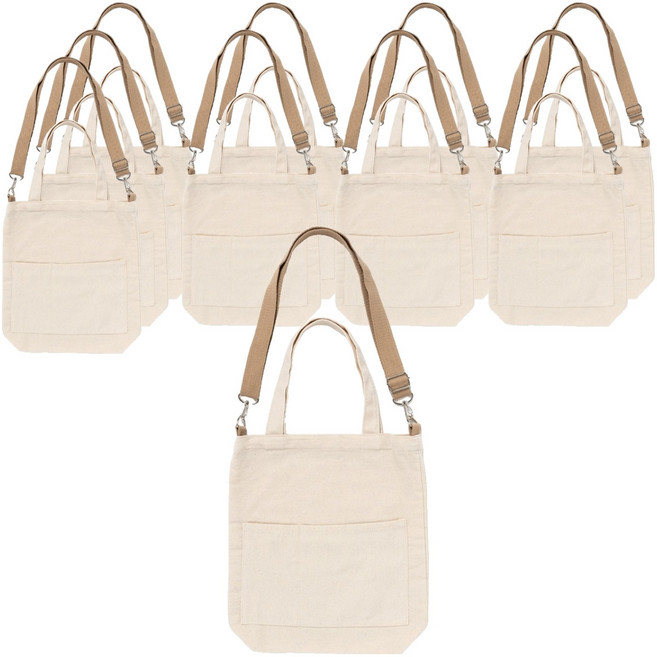 민화샵 스트랩 에코백 만들기 투 포켓 크로스백, 혼합색상, 10개