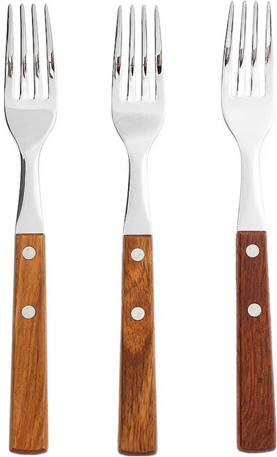 도매토피아 럭셔리 우드 핸들 디너 포크, 월넛