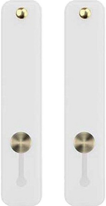 엘엘비 파스텔톤 접착형 스마트폰 거치 밴드 핑거 스트랩, 화이트, 2개