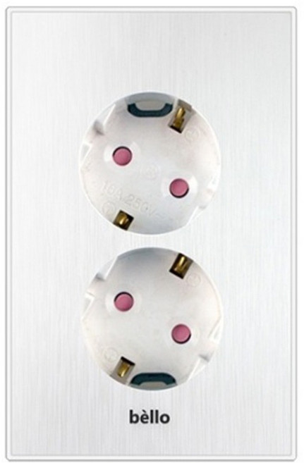 위너스 벨로 매입 2구 콘센트 화이트, 1개