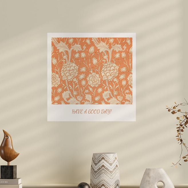 미소로운 고급스러운 유럽풍 밸크로 가림막 2p, 오렌지꽃