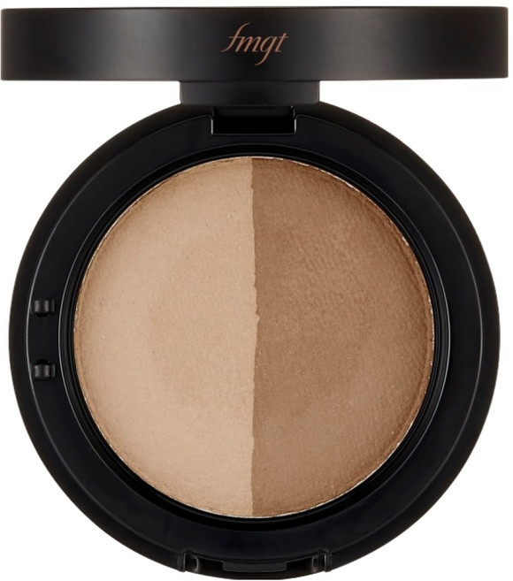 THE FACE SHOP 菲詩小舖 fmgt 台灣公司貨 小臉雙色修容盤 7g, 1個, 02 自然棕