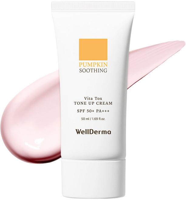 WellDerma 南瓜舒緩維他命提亮防曬霜 SPF50+ PA+++, 50ml, 1個