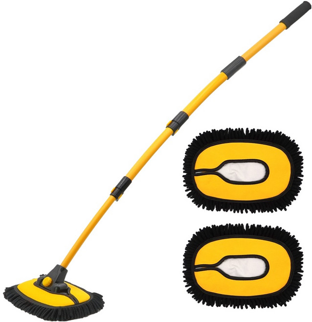 에이스피드 자동차 세차밀대 브러쉬 HL타입 + 추가걸레 2p 세트, 혼합색상, 1세트