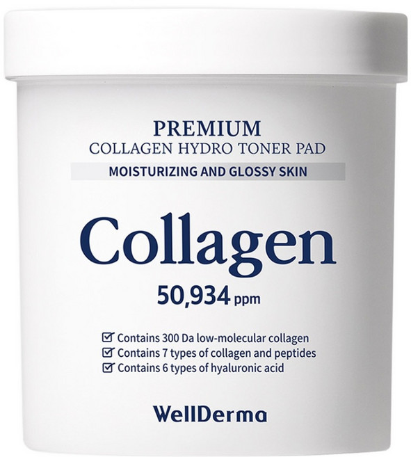 웰더마 프리미엄 콜라겐 하이드로 토너 패드 250g, 1개, 60매입