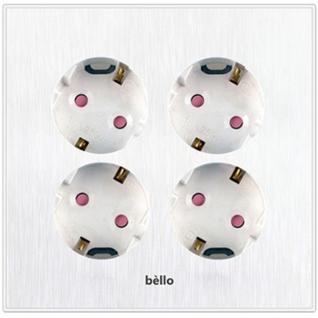 위너스 벨로화이트 매입 4구 콘센트, 1개