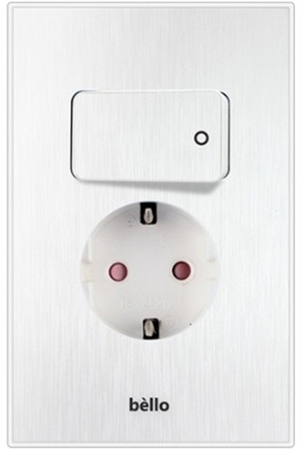 위너스 벨로화이트 스위치부착 1구 콘센트, 1개