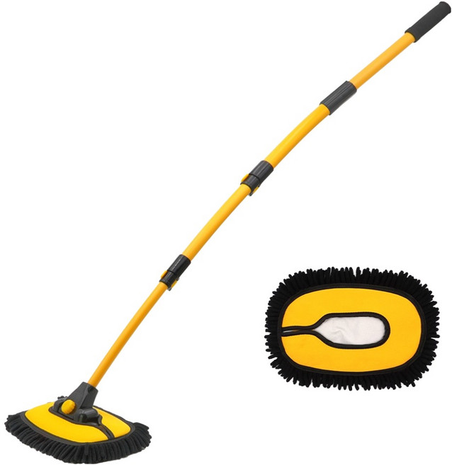 에이스피드 자동차 세차밀대 브러쉬 HL타입 + 추가걸레 세트, 혼합색상, 1세트