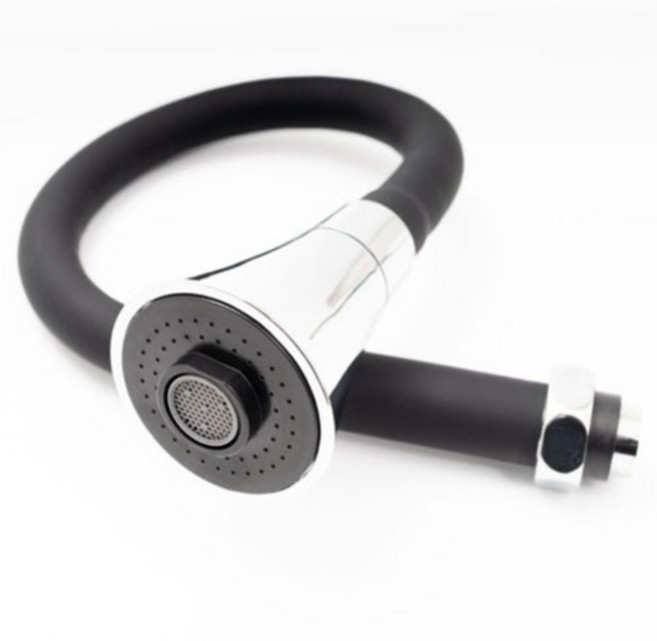 제일바스 물때방지 주방용 자바라 수전 블랙, 1개