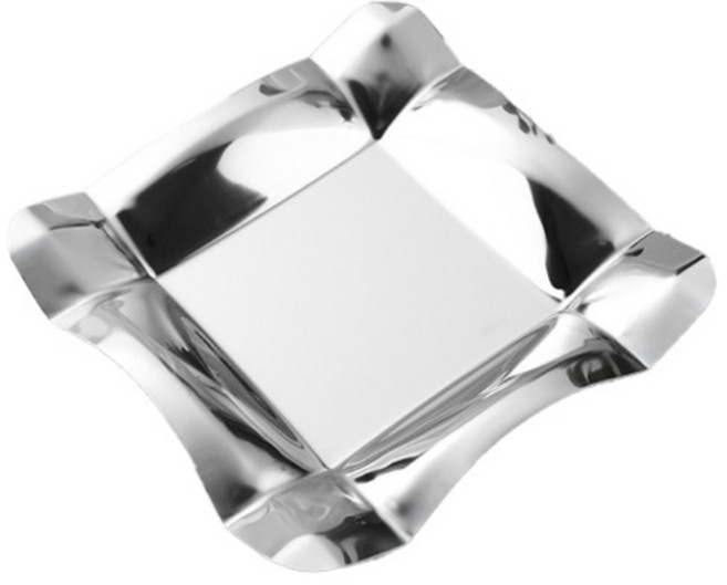 파라다이소 홈데코 심플 다각형 악세서리 트레이, 실버