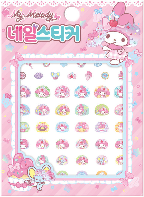 산리오캐릭터즈 마이멜로디 네일스티커 스낵&스윗, 아이누리