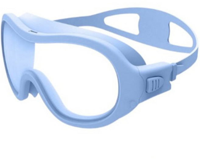 무드스푼 아동용 고글 와이드뷰 물안경, 블루, 1개
