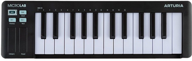 ARTURIA MicroLab MK3 便攜式MIDI控制器, 1個, 黑色