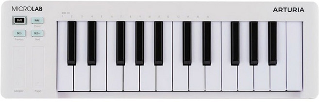 아투리아 마이크로랩 MK3 포터블 미디컨트롤러, 화이트, 1개, MicroLab mk3