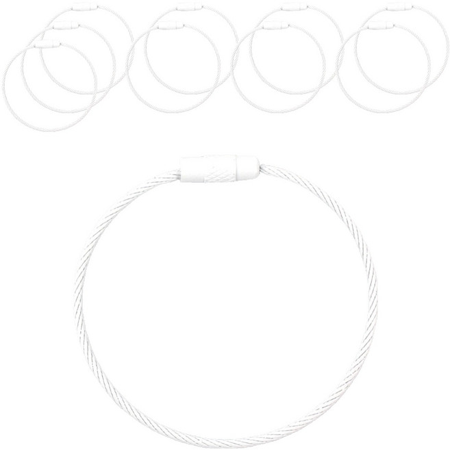 리코즈 컬러 와이어링, 흰색, 10개