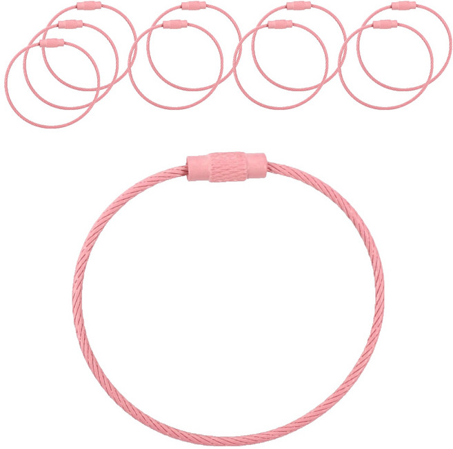 리코즈 컬러 와이어링, 분홍, 10개