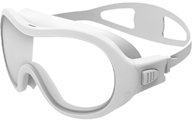 무드스푼 아동용 와이드뷰 수경, 화이트, 1개