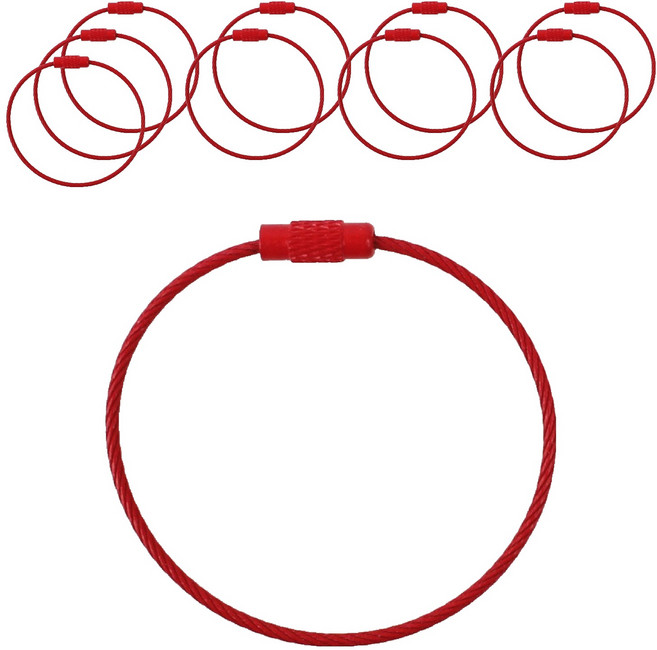 리코즈 컬러 와이어링, 빨강, 10개