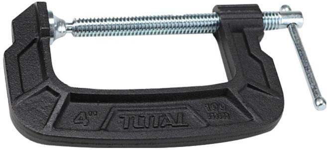 토탈툴스 TOTAL 공구 목공 재단 G클램프 100mm, 1개