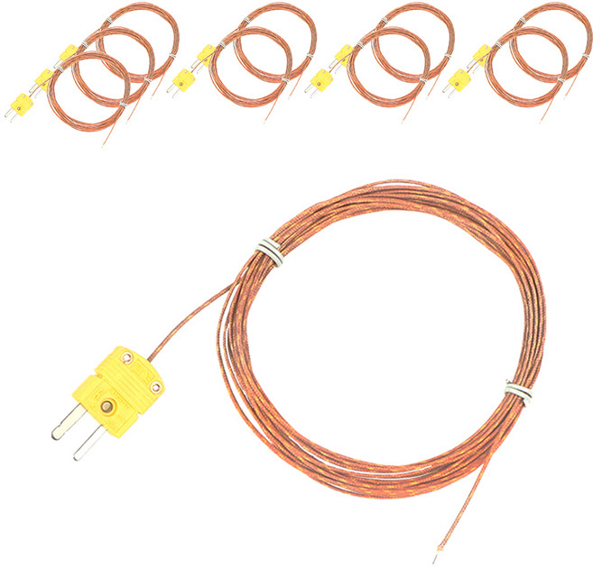 JIAHON 嘉鴻 K型熱電偶測溫線 回溫爐/高溫用 GGK36 K頭 + 線 + 點焊 150cm, 10捲