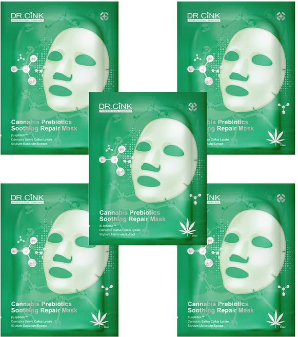 DR CiNK 達特聖克 大麻益生元舒緩面膜, 1組, 5片