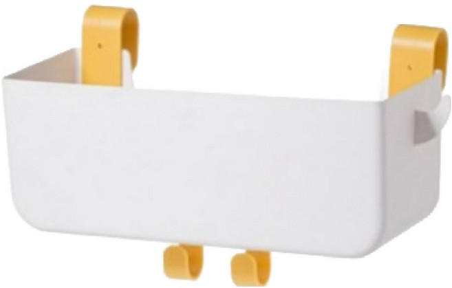 심플리아 침대 걸이 수납 다용도 정리함 바구니, 화이트, 1개