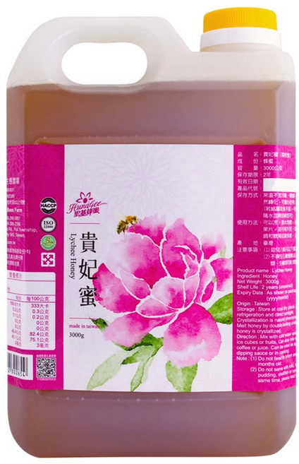 宏基蜂蜜 貴妃蜜 荔枝蜜, 1桶, 3kg