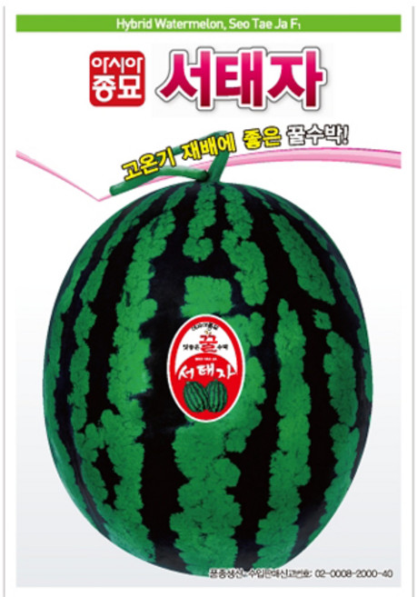 아시아종묘 서태자 수박 씨앗 30p, 1개
