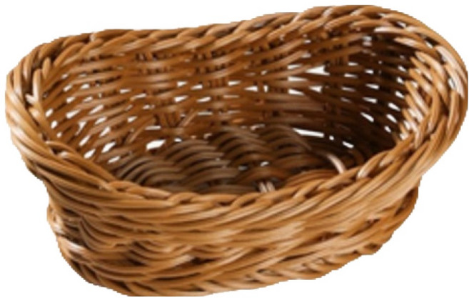 라이크스 타원 엣지 라탄 바구니, 1개