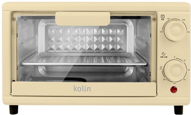 Kolin 歌林 雙旋鈕電烤箱 檸檬黃 10L, KBO-SD2218