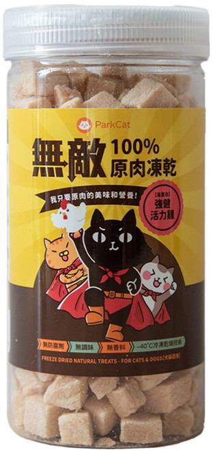 ParkCat 貓樂園 無敵100%原肉凍乾 高蛋白, 強健活力雞, 80g, 1罐
