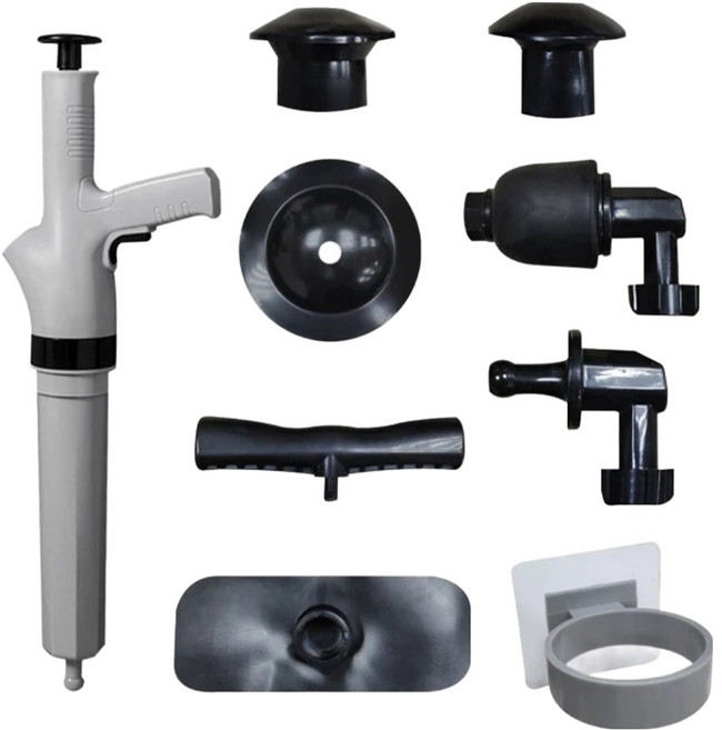 葉子小舖 水管疏通器 ABS款, 黑色 + 灰色