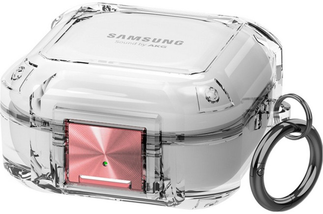 THEIA 三星Buds系列專用 簡約保護殼, Galaxy Buds PRO, 1個, 透明粉紅色