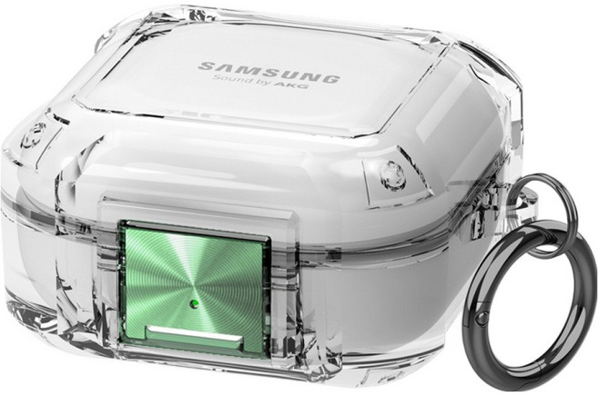 THEIA 三星Buds系列專用簡約保護殼, Galaxy Buds2, 1個, 透明綠色