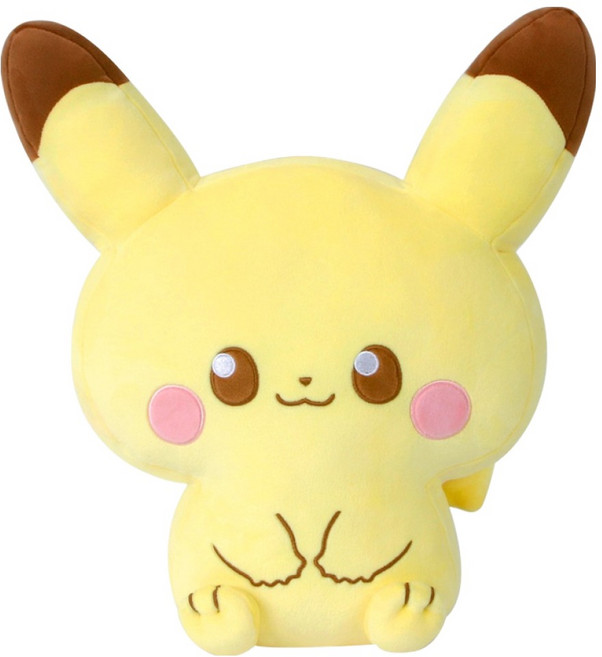 PoKeMoN 寶可夢 Poképeace 皮卡丘系列抱枕, 黃色, 1個, 37cm