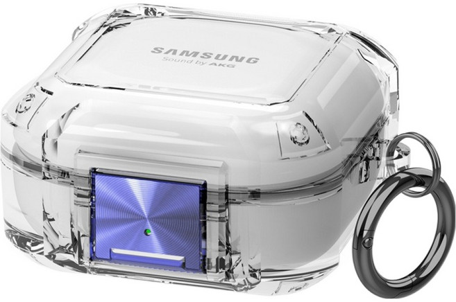 THEIA 三星Buds系列專用簡約保護殼, Galaxy Buds2, 1個, 透明藍