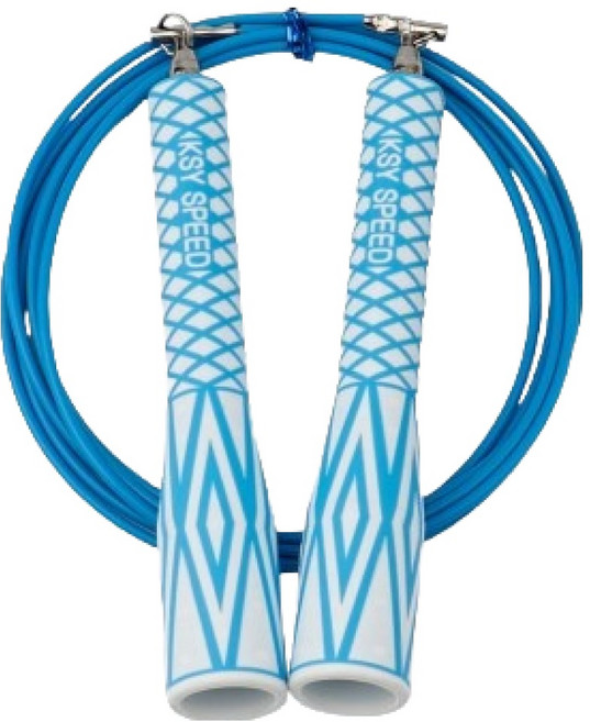 김수열줄넘기 스피드마스터 학생용 와이어 줄넘기, 스카이, 1개
