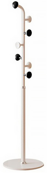 Wanadone 鐵製立式彎曲衣架 173 x 30cm, 白色