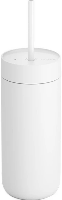 펠로우 카터 스트로우 뚜껑 콜드 텀블러, 화이트, 473ml, 1개 - 쿠팡