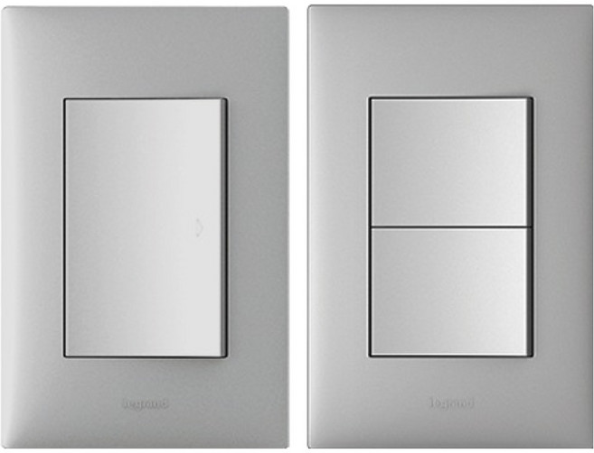 Legrand 羅格朗 Apela 銀色 Simple 1開關 + 2開關 套組, 1套