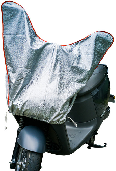 Wind Protective 風之守護 機車龍頭罩 加長加厚 3D銀格紋款, 銀色
