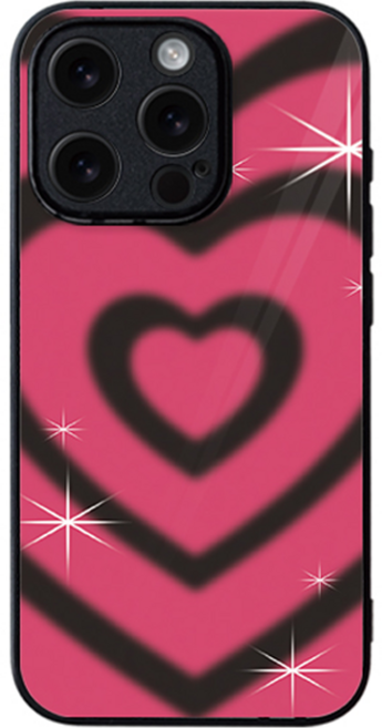 이루다 하트블랙홀 맥세이프 글라스 휴대폰 케이스