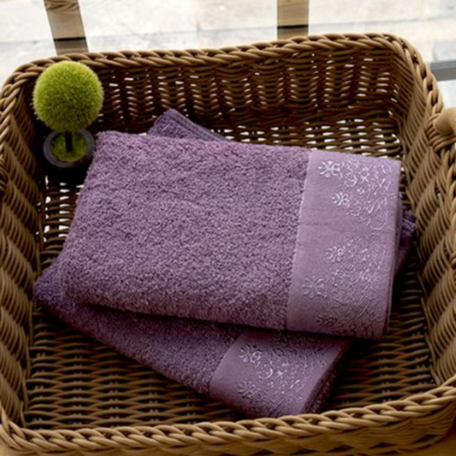 SHING LONG TEXTILE 台灣興隆毛巾 莫蘭迪美棉毛巾 125g 棉紗, 紫色, 2條