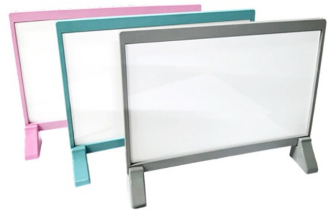 금강칠판 미니 화이트보드 ABS받침대 3종 세트, ABS사출