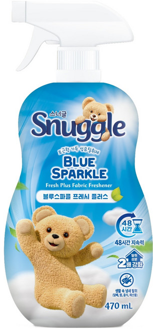스너글 블루 스파클 프레시 플러스 섬유탈취제 본품, 470ml, 1개