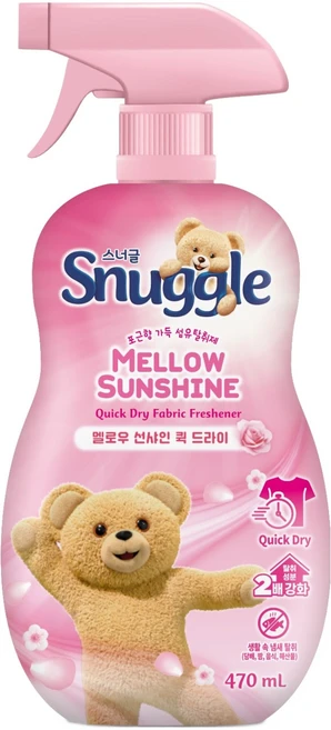 스너글 멜로우 선샤인 퀵 드라이 섬유탈취제 본품, 470ml, 1개 - 쿠팡